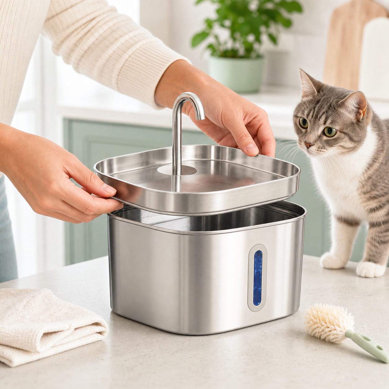 Cómo limpiar una fuente para gatos y cuidar el filtro