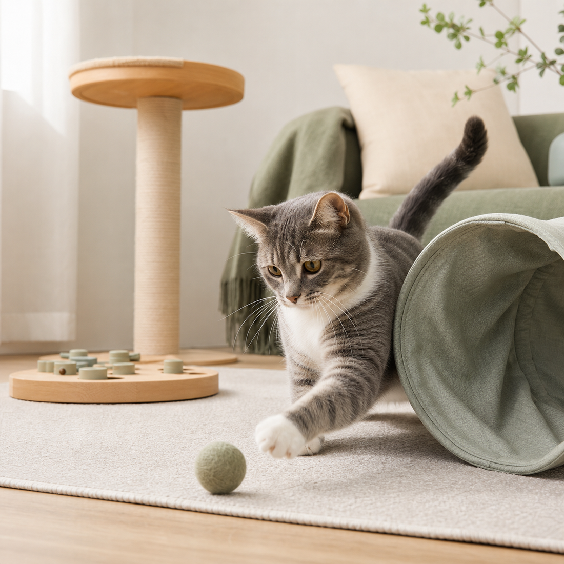 Juegos para gatos de interior: ideas sencillas para cada día