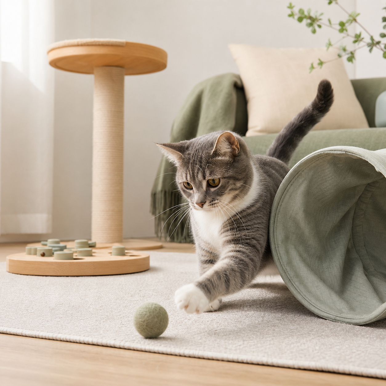 Juegos para gatos de interior: ideas sencillas para cada día